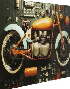 KARE Glasbild Garage Motorbike 60x80cm