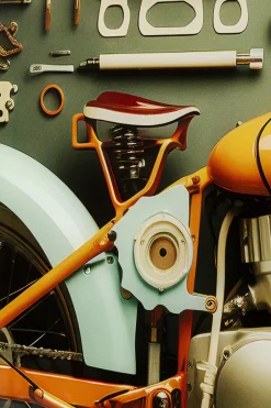 KARE Glasbild Garage Motorbike 60x80cm