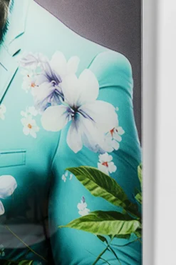 KARE Glasbild Mister Gorilla Blau 60x90cm