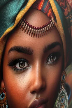 KARE Glasbild Muse Peacock 100x100cm