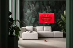 KARE Glasbild Red Lips 120x80cm