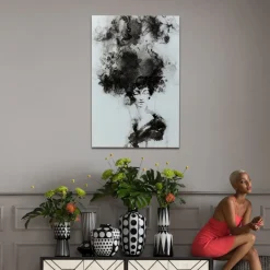 KARE Glasbild Smokey Hair 100x150cm