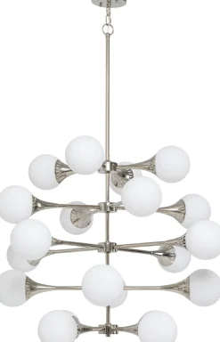 KARE Hängeleuchte Bulb Fiction 20 Silber Ø102cm