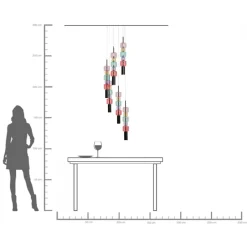 KARE Hängeleuchte Candy Bar Colore Ø41cm