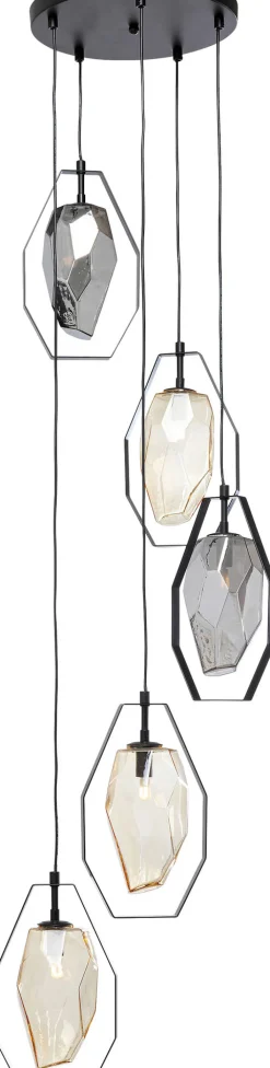 KARE Hängeleuchte Diamond Fever Spiral Schwarz Ø42cm