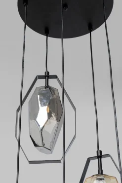 KARE Hängeleuchte Diamond Fever Spiral Schwarz Ø42cm