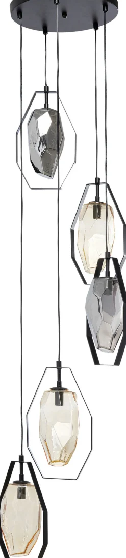 KARE Hängeleuchte Diamond Fever Spiral Schwarz Ø42cm