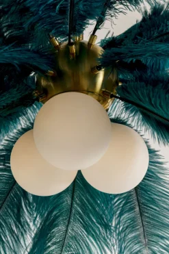 KARE Hängeleuchte Feather Palm Grün Ø87cm