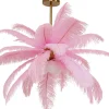 KARE Hängeleuchte Feather Palm Pink Ø87cm