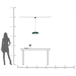 KARE Hängeleuchte Lia Petrol Ø38cm