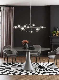 KARE Hängeleuchte Universe Chrom 110cm