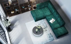 KARE Hocker Belami Velvet Dunkelgrün