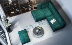 KARE Hocker Belami Velvet Dunkelgrün