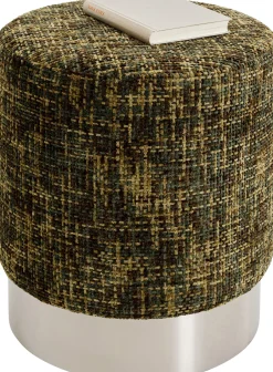 KARE Hocker Berry High Silber Grün Ø39cm