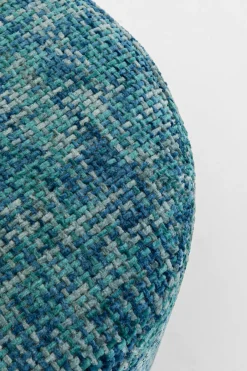 KARE Hocker Berry High Silber Hellblau Ø39cm