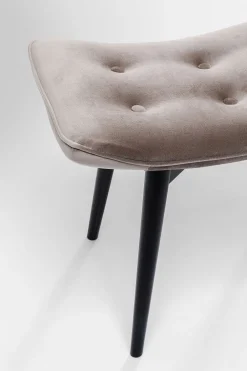 KARE Hocker Black Vicky Velvet Grau 46x59cm