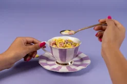 KARE Kaffeetasse Harlequin Lila (2/tlg.)