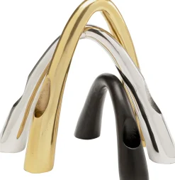 KARE Kerzenständer Bow Duo Schwarz 13cm