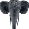 KARE Kerzenständer Elephant Head Schwarz 49cm
