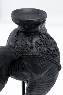 KARE Kerzenständer Elephant Head Schwarz 49cm