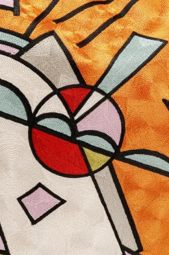 KARE Kissen Art Line Orange 50x50cm