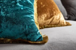 KARE Kissen Cannes Petrol 45x45cm