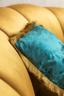 KARE Kissen Cannes Petrol 45x45cm