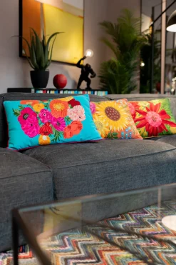 KARE Kissen Fiorista Blau 60x40cm