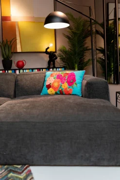 KARE Kissen Fiorista Blau 60x40cm