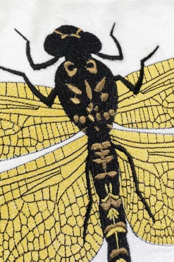 KARE Kissen Glitter Dragonfly Weiß 40x40cm