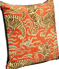 KARE Kissen Tiger Love Rot 45x45cm