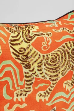 KARE Kissen Tiger Love Rot 45x45cm