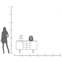 KARE Laterne Hayat Cone Schwarz 37cm