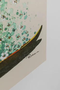 KARE Leinwandbild Flower Boat Beige Grün 120x160cm