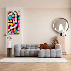 KARE Leinwandbild Pastilla Stripes 70x140cm