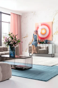 KARE Leinwandbild Tendency Circle Pink 120x120cm