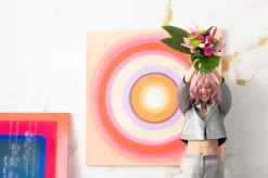 KARE Leinwandbild Tendency Circle Pink 120x120cm