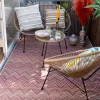 KARE Outdoor Teppich Zigzag Rot 160x230cm