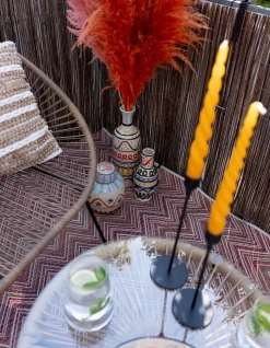 KARE Outdoor Teppich Zigzag Rot 160x230cm