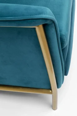 KARE Relaxsessel Lazy Velvet Blau