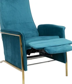 KARE Relaxsessel Lazy Velvet Blau