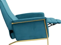 KARE Relaxsessel Lazy Velvet Blau