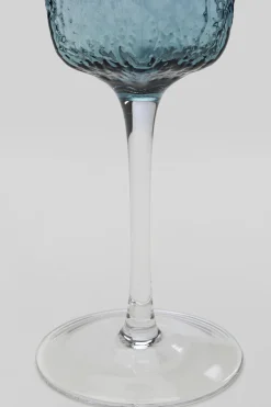 KARE Rotweinglas Cascata Blau