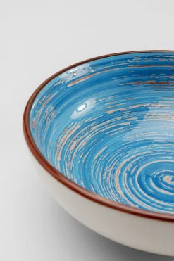 KARE Schüssel Swirl Blau Ø18cm