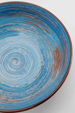 KARE Schüssel Swirl Blau Ø18cm