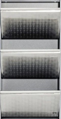 KARE Schuhkipper Caruso 3-er silber/geflext