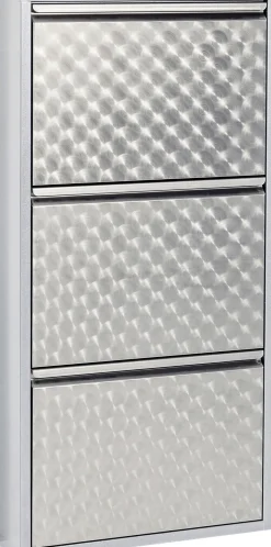 KARE Schuhkipper Caruso 3-er silber/geflext