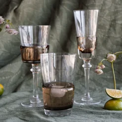 KARE Sektglas Mimi Amber 24cm