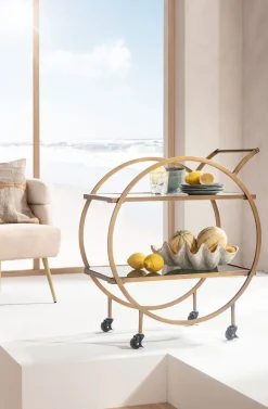 KARE Servierwagen Loft Brass