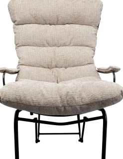 KARE Sessel + Hocker Vienna Swing Beige